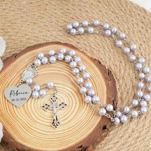 Personalized Rosary Gift For Girls,Baptism Keepsake,For All Ages,Purple Rosary, Religious Gift, Spiritual Gift
