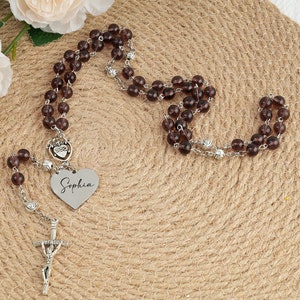 Baby Boy Christening Personalized Rosary,Baptism,First Communion, Catholic Keepsake Gift,Religious Gift