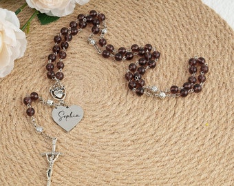 Baby Boy Christening Personalized Rosary,Baptism,First Communion, Catholic Keepsake Gift,Religious Gift
