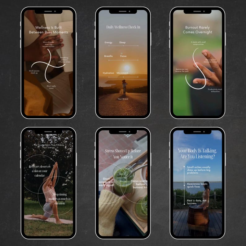 850 Wellness Holistic Coach Instagram Reels & Story Templates ...