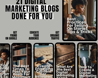 Digital Marketing Blogs Ebook: Instagram Strategies, Canva Template (MRR PLR)