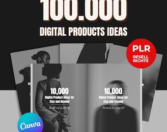 100,000 Digital Product Ideas: Canva Templates, MRR & Resell Rights (Ebook PDF Download)