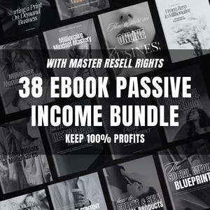 Passief inkomen e-boek megabundel: online geld verdienen met master-resellrechten PLR Canva Templates Vault afbeelding 1