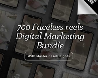 700 DFY PLR Vault Faceless Instagram Reels Bijschriften: Canva-sjabloon voor marketingcontent (digitale download)