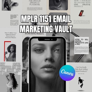 1151 E-Mail Marketing Canva Templates: Luxe Newsletter Bundle mit PLR Master Wiederverkaufsrecht (PDF Download)