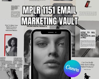 1151 Email Marketing Canva Templates: Luxe Newsletter Bundle With PLR Master Resell Rights (PDF Download)