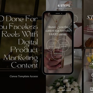 50 Done For You Faceless Instagram Reels With Digital Product Marketing Content