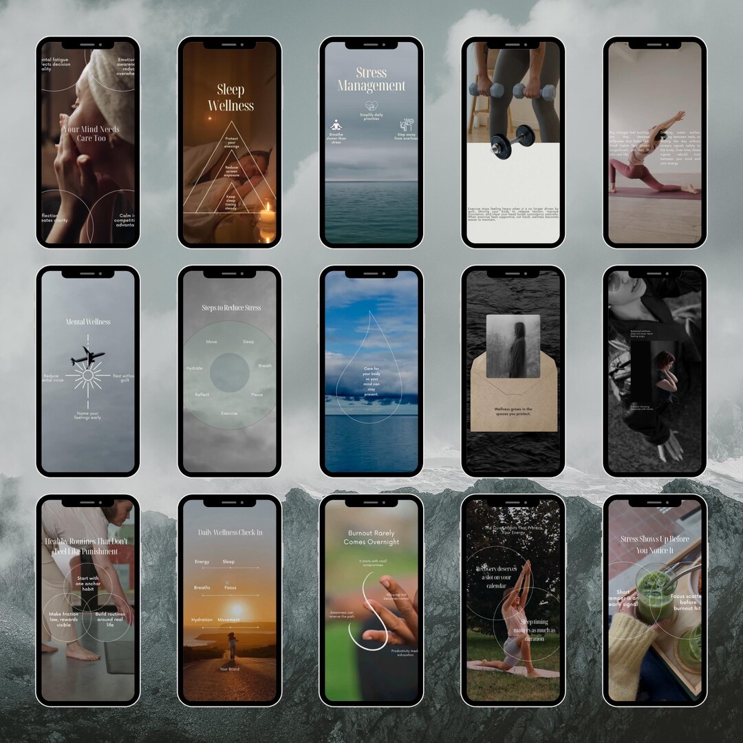 850 Wellness Holistic Coach Instagram Reels & Story Templates ...
