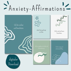Tarjetas de afirmación de ansiedad | 20 cartas | pensamientos positivos | Atención plena | Autocuidado | Apoyo a la ansiedad | idea de regalo