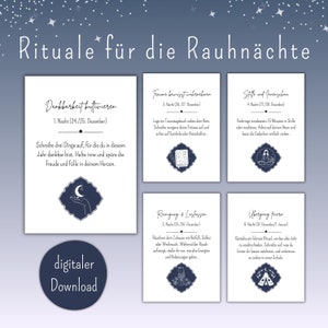 Rauhnächte mindfulness cards | 12 cards | Rituals & customs | Reflection | Transformation | New beginnings | Gift idea | Holidays