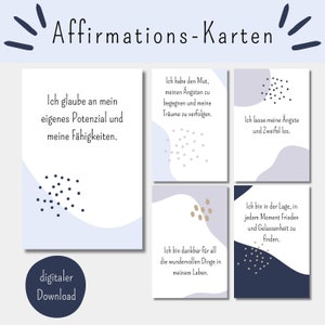 Tarjetas de afirmación | 24 cartas | Autocuidado | gran idea para un regalo | Atención plena | relajación