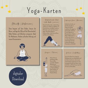Yogakort | 24 yogaövningar | Meditation | Presentidé | Mindfulness | Självvård | Meditation | Digital nedladdning