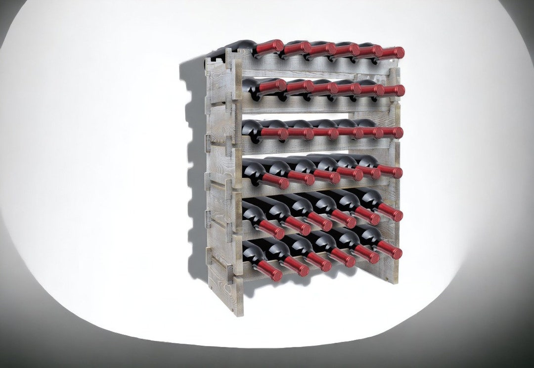 Wood Wine Stackable Rack 6 Tier Rustic Style Wine Racks for Etsy