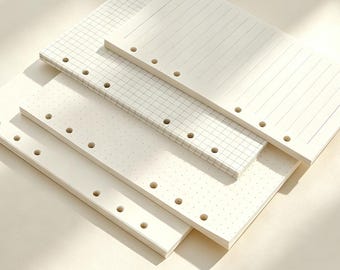 Binder Ring Binder Inserts | A5 | A6 Personal | 6 Hole | 9 Designs | Ring Binder | Budget Binder | Notebook | Journal | Planner | Refill
