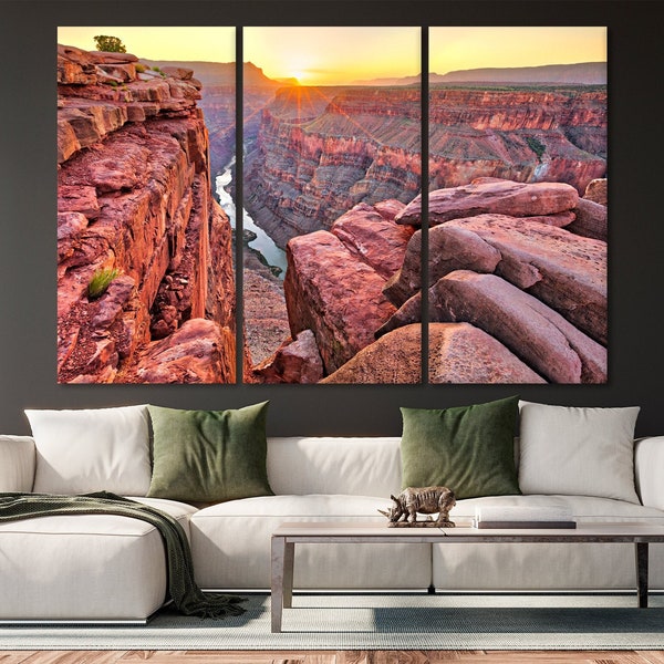 Grand Canyon National Park USA Canvas Print Sunrise Toroweap Wall Art Decor Arizona Canvas Wall Art Colorado River Art Decor Ready to Hang