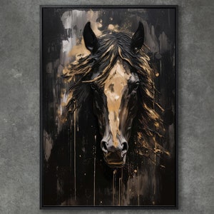 Beautiful animal horse canvas print Horse Painting Large Canvas Art Rustic Art Western Decor Animal wall art Horse Lover Birthday Gift