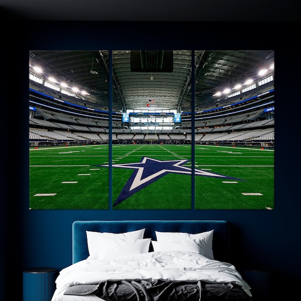 Att Stadium Dallas Canvas Wall Art American football canvas print AT&T Stadium print Dallas Texas Cowboys football gifts Extra Large Canvas