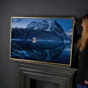 Lake Louise Canvas Print, Rocky Mountain Wall Art, Canadian Nature Landscape