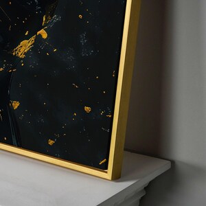 African American Woman Portrait Canvas Art – Gold Accents Abstract Fashion Print afbeelding 16