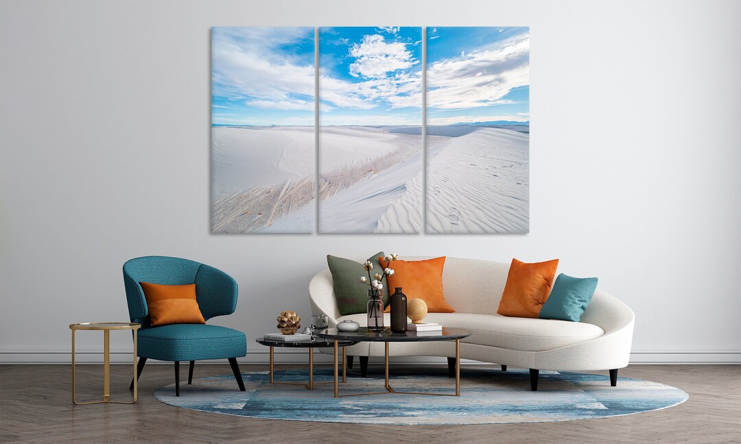 White Sands National Park Landscape Wall Art Decor Sand Dunes Canvas