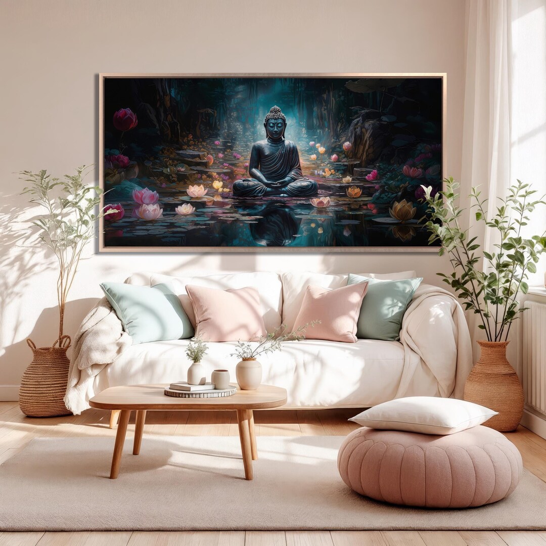 Abstract Buddha Canvas Print: Meditation Wall Art - Etsy