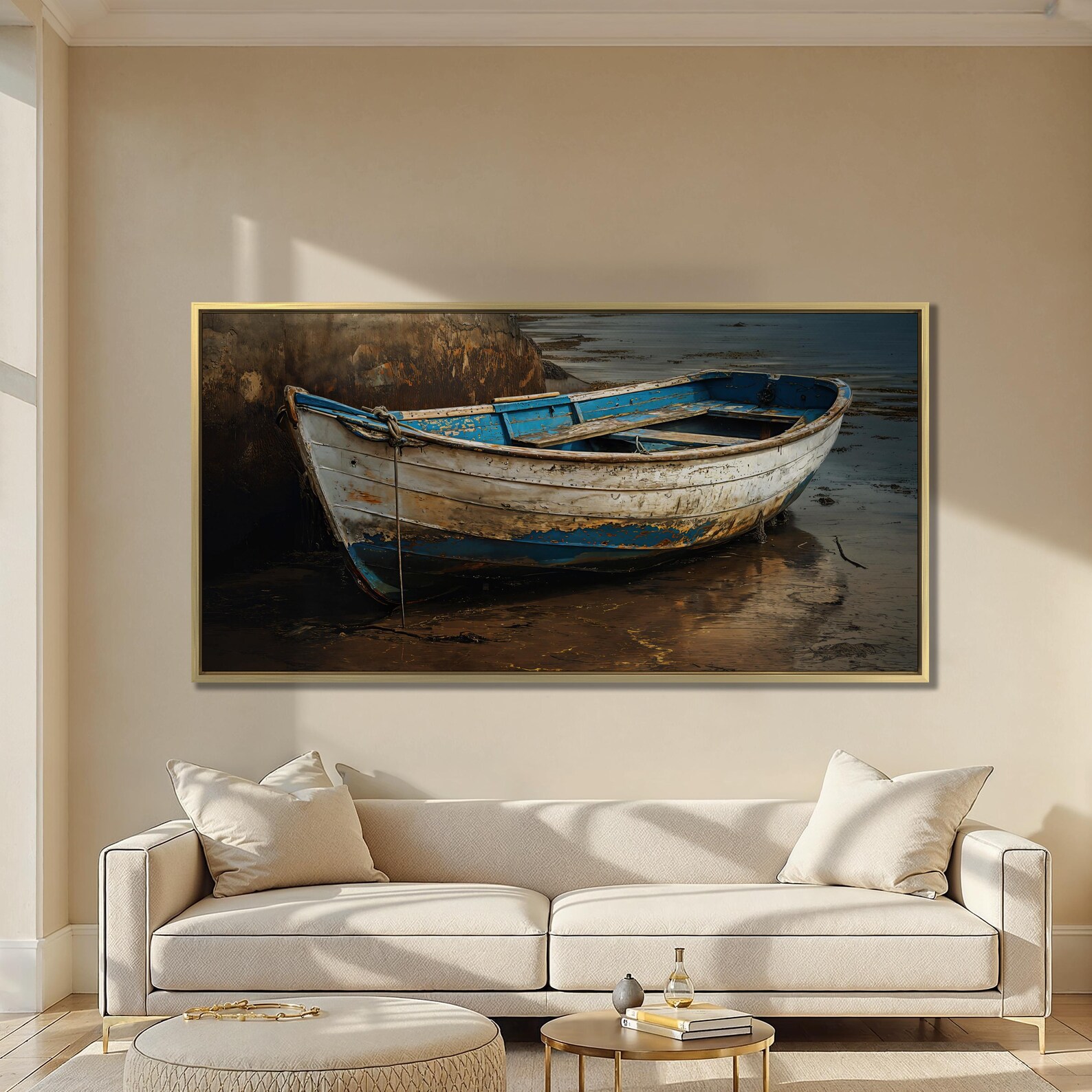 Coastal Fishing Boat Canvas Art: Beach Nautical Wall Decor - Etsy