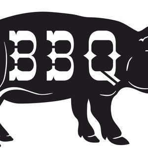 BBQ Sign SVG DXF Laser - Plasma - Circut File