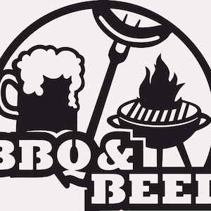 BBQ Sign SVG DXF Laser - Plasma - Circut File