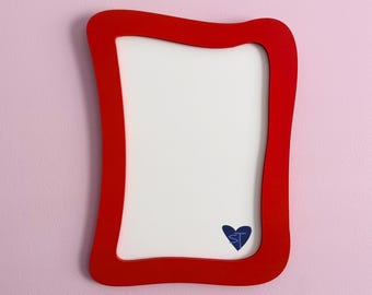 Oraganic Shape Picture Frame A4 | Red | Free Shipping Australia | Gallery Wall Frame | Unique Home Decor Gift | Australian Made