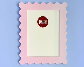Wavy Picture Frame A4 | Baby Pink | Free Shipping Australia | Gallery Wall Frame | Unique Home Decor Gift | Australian Made