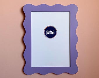 Wavy Picture Frame A4 | Lilac Purple | Free Shipping Australia | Gallery Wall Frame | Unique Home Decor Gift | Australian Made