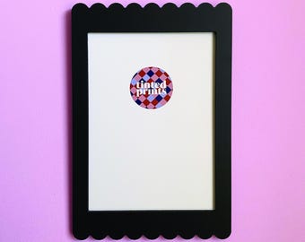 Scallop Picture Frame A4 | Black | Free Shipping Australia | Gallery Wall Frame | Unique Home Decor Gift | Australian Made