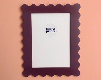 Wavy Picture Frame A4 | Burgundy | Free Shipping Australia | Gallery Wall Frame | Unique Home Decor Gift | Australian Made