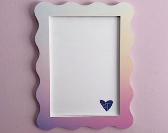 Wavy Picture Frame A4 | Rainbow Print | Free Shipping Australia | Gallery Wall Frame | Unique Home Decor Gift | Australian Made