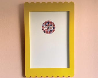 Scallop Picture Frame A4 | Yellow | Free Shipping Australia | Gallery Wall Frame | Unique Home Decor Gift | Australian Made