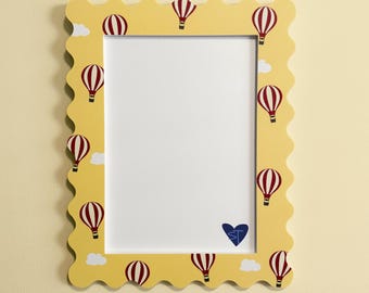 Kids Wavy Picture Frame A4 | Up & Away Print | Free Shipping Australia | Gallery Wall Frame | Unique Home Decor Gift |Australian Made
