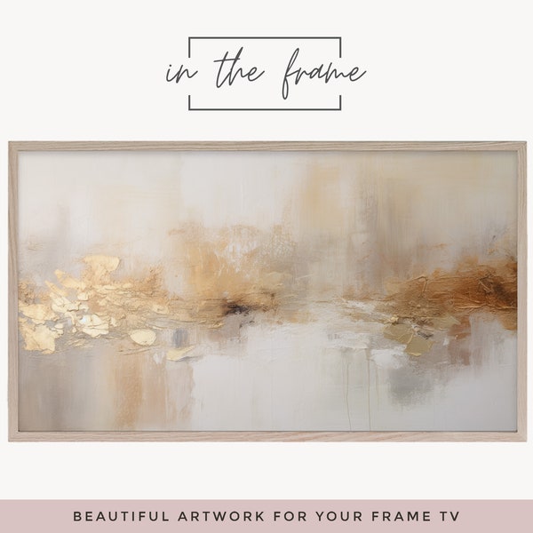 Frame TV Art - Abstract Painting in Earthy Tones for Frame TV - 4K Digital Download Wall Art 16:9 - Minimalist Neutral Art - Scandi Style