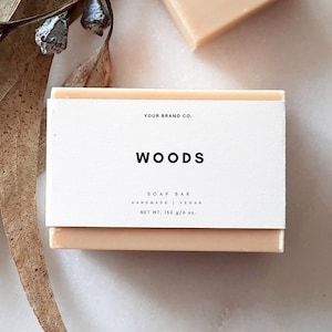 Modello di etichetta di sapone MODIFICABILE Canva/modello di fascia di sapone/etichette di saponetta stampabili/etichette di sapone imballaggio/avvolgere banda di pancia di sapone / MODERNO