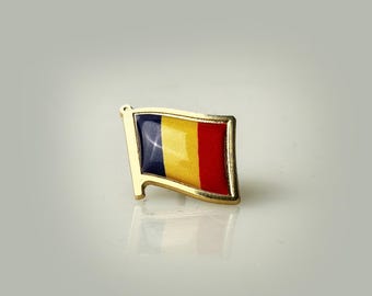 Vlaggenspeld met één land in goud en zilver, meerdere landen beschikbaar, reversspeldjes wereldvlag, souvenir voor hem, wapperende vlag