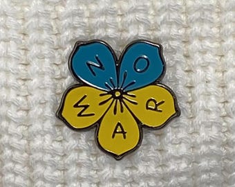 Spilla smaltata "No alla guerra in Ucraina", spilla ucraina da bavero, distintivi patriottici, spilla "Sostieni l'Ucraina", regalo a sostegno dell'Ucraina, spilla per la pace