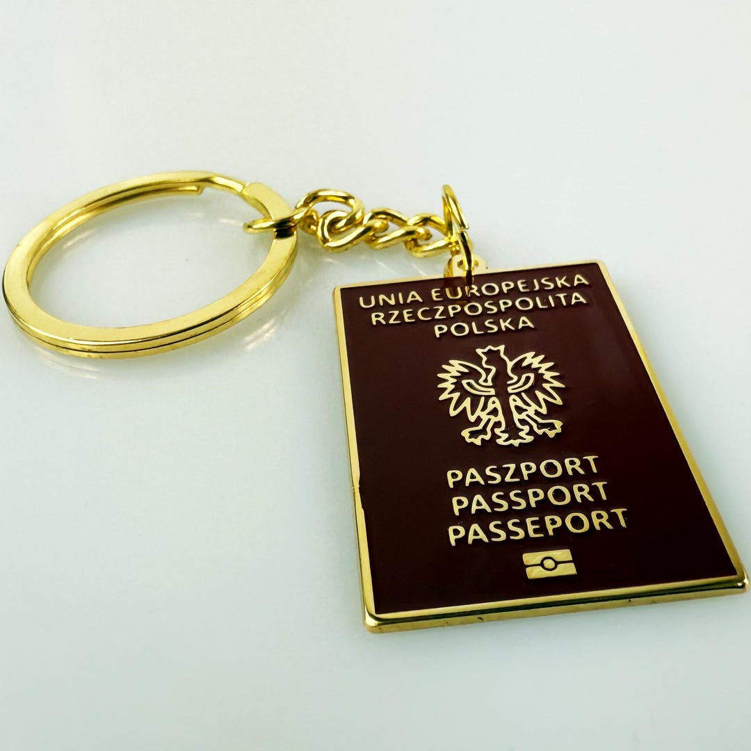 Polish Passport Keychain, Poland Souvenir Keyring, Patriotic Gift for ...