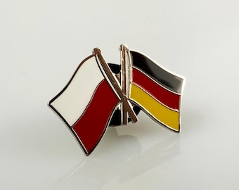 Polen Deutschland Doppel-Flaggen-Reverstift, Land Freundschaft Geschenk, polnischen poesieistischen Souvenir, Diplomatische Revers Zubehör, Benutzerdefinierte Flagge Emaille Pin