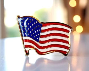 American flag pin, Personalized USA flag lapel pin, Patriotic pin for suit, Fourth of July gift, Veteran gift, 250 Independence Day gift