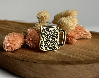 Cozy Mug Pin, Stylish Coffee Cup Mug Pin, Coffee Lover Gift, Mug Lapel Pin, Gift for Tea Lovers, Tea Gift, Small Gifts for Friends