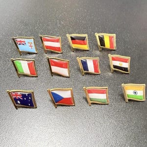 Anstecknadel mit Länderflaggen, Gold/Silber, einzelne Flagge, Sammler-Anstecknadel mit Weltflaggen, patriotisches Accessoire für Herren, Reisegeschenk, Flagge Spaniens