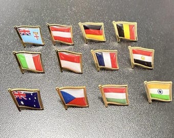 Verschiedene Länder Flaggen Anstecknadel, Gold und Silber Flaggenabzeichen, Weltflaggen Sammlerstück, Vaterländisches Accessoire für Männer, Reisegeschenk