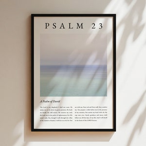 Psalm 23 Wall Art, Psalm 23, Modern Scripture Bible Verse Print, The Lord Is My Shepherd, Bible Verse Poster, Christian Printable Wall Decor
