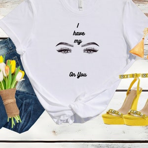 Silhouette Eyes Women's Tee Shirt, Eye-Catching Design, Trendy fashion for her, Chic fashion statement tee, Women's fashion tee