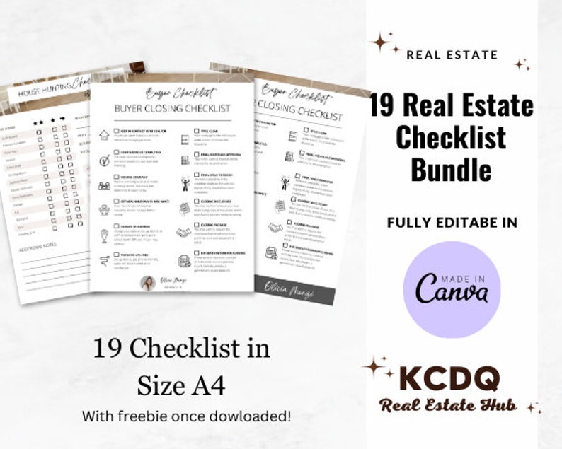 Real Estate Pre-Listing Checklist Seller Resource Home Seller Checklist Buyer Checklist Real Estate Marketing Real Estate Checklist Bundle image 4