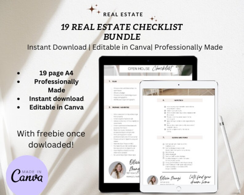 Real Estate Pre-Listing Checklist Seller Resource Home Seller Checklist Buyer Checklist Real Estate Marketing Real Estate Checklist Bundle image 1